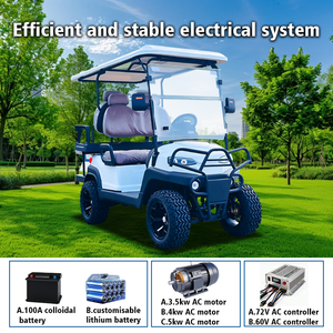 Voiturette de golf électrique à batterie lithium nouvelle génération, longue durée de <span class=keywords><strong>vie</strong></span>, <span class=keywords><strong>4</strong></span> places, pour attraction touristique - Product Image 3