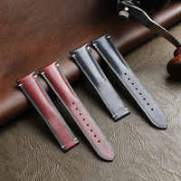 Bracelet de montre en cuir véritable de qualité supérieure pour Omega Seamaster Speedmaster, bracelet en cuir de veau grainé, boucle déployante, vente en gros, personnalisable