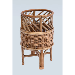 Maceta de Ratán y Madera Ligera para Plantas de Interior, Sala de Estar, Balcón, Decoración del Hogar, Bonsái Grande, Plantas Verdes - Product Image 1