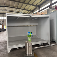 Système de revêtement électrostatique en poudre industriel à substrat acier, contrôlé par PLC, certifié CE, avec cabine de pulvérisation et four de cuisson