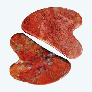 Nouveau set de gua sha en jaspe mookaite naturel, outil de massage par grattage - Product Image 6