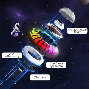 Aromatizante para Auto con Diseño de Astronauta, Decoración Interior Creativa RGB con Forma de Cabina Espacial, Perfume para Auto con Luz Ambiental - Product Image 6