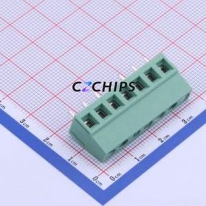 JL128-50007G01 <b>Screw</b> Terminal <b>Block</b> Through hole Component (THT),P=5mm Connector 1x7P 5mm Green Through Hole - Product Image 1