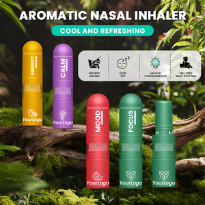 Inhalador Nasal y Bálsamo Refrescante 2 en 1 con Aroma Floral de Menta Tailandesa, Bálsamo en Barra Refrescante, Estimulante de Energía para el Trabajo y la Conducción - Product Image 1