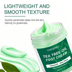 YURHERSU crème de soin des pieds élimination de la peau morte crème pour les pieds huile d'arbre à thé peau sèche fissurée hydratante pieds secs huile d'arbre à thé - Product Image 6