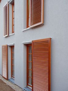 Rèm PVC số lượng lớn England Úc phong cách bay cửa sổ trượt gỗ thật trồng gỗ cửa chớp màu trắng louver - Product Image 2