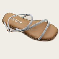 Chaussures plates pour femmes, design personnalisé OEM, nouvelles sandales plates, modèles de chaussures plates pour femmes.
