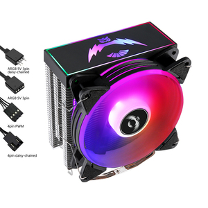 QiuzAim 120mm ARGB PWM 1200 ventiladores de refrigeración de <span class=keywords><strong>CPU</strong></span> 6 tubos de calor luz LED de cobre y aluminio para AM4 LGA 1150 para refrigeración de ordenador 1700 - Product Image 5