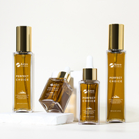 Luxe 30ml 50ml 100ml 120ml carré sérum fond de teint lotion pompe vaporisateur bouteille cosmétique cheveux huile compte-gouttes couvercle en aluminium