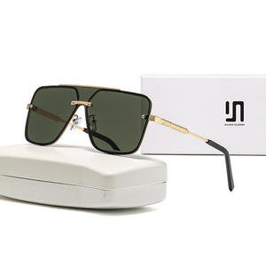 Lunettes de soleil unisexes en métal, monture noire, verres PC, protection UV400, type 3, pour la conduite et les activités de plein air - Product Image 3