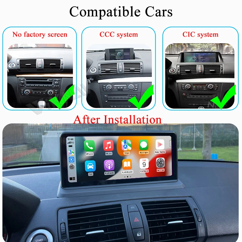 4+64G Für BMW 1er E81 E82 E87 E88 2004-2011 Android 13 Autoradio