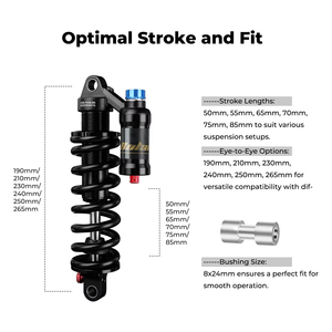 <span class=keywords><strong>Amortiguador</strong></span> Trasero para Bicicleta de Montaña BOLANY, Suspensión de Resorte de 550 lb, 190/210/230/240/250/265 mm, <span class=keywords><strong>Amortiguador</strong></span> Trasero para Bicicleta de Montaña DH MTB - Product Image 6