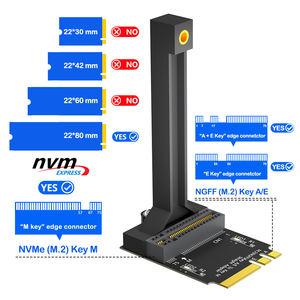 محول <span class=keywords><strong>M</strong></span>.<span class=keywords><strong>2</strong></span> NVMe SSD من النوع A/E للتركيب العمودي، متوافق مع أجهزة الكمبيوتر الصناعية والحواسيب المحمولة وأجهزة سطح المكتب، مصنوع من المعدن - Product Image 3