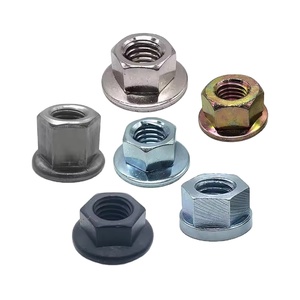 Écrous hexagonaux à bride de verrouillage en acier au carbone métrique M3 M4 M6 M7 M8 M10 M12 <span class=keywords><strong>avec</strong></span> <span class=keywords><strong>rondelle</strong></span> à bride rotative, marque OKING, vente en gros - Product Image 1