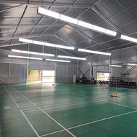 Carpa Deportiva para Exteriores con Estructura de Aluminio para Cancha de Baloncesto, Tenis, Fútbol, Impermeable y Resistente a la Intemperie