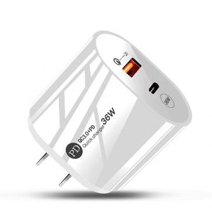 Chargeur USB à double port QC3.0+PD à charge rapide PD36W avec protection contre les courts-circuits, très vendu, pour iPhone 14 Pro Max - Product Image 4