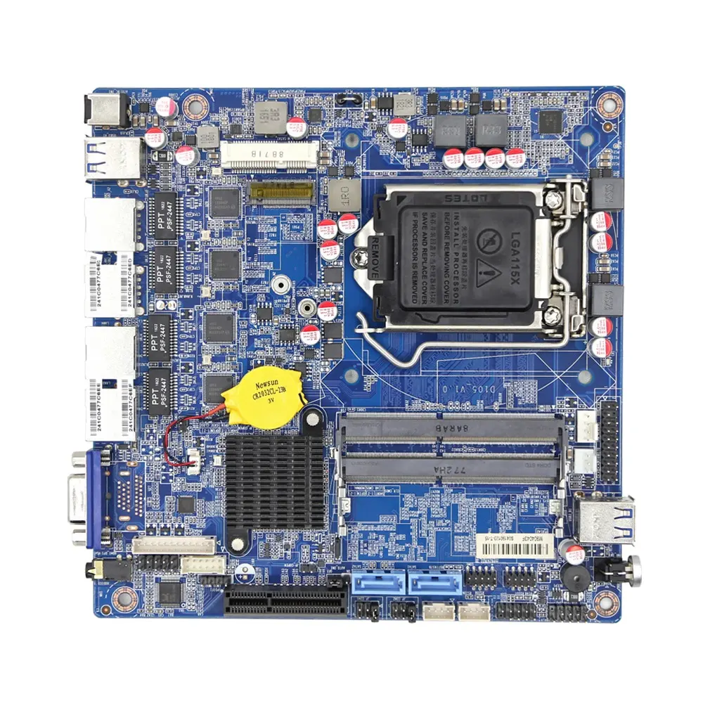 ZC-DN-H310QH Motherboard Server Mini LGA1151 Socket Mini ITX Server Motherboard dengan 4 Port Jaringan Pfsense Firewall Server