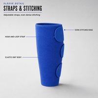 Manchon de compression pour mollet, flexible, respirant, léger, avec sangles réglables, tricot élastique, ajustement parfait, soutien enveloppant pour le sport et la course à pied