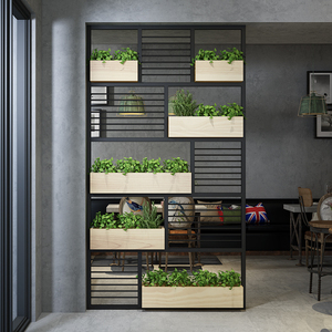 Loft <span class=keywords><strong>industriel</strong></span> plante support <span class=keywords><strong>cloison</strong></span> creux bureau <span class=keywords><strong>cloison</strong></span> écrans fer Restaurant Bar siège cloisons - Product Image 2