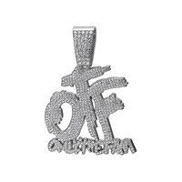 Collar con colgante de letra con incrustaciones de diamantes de imitación, cadena cubana, joyería de personalidad estilo Hip Hop para hombre, accesorio para uso diario
