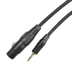 3,5mm TRS Plug <span class=keywords><strong>a</strong></span> XLR Hembra Mic <span class=keywords><strong>Cable</strong></span> <span class=keywords><strong>PC</strong></span> Audio Micrófono Instrumento musical <span class=keywords><strong>Cable</strong></span> 1M 1FT - Product Image 1