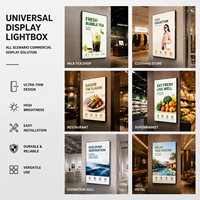 Boîte à lumière LED ultra-mince A3 A4 à changement rapide, économe en énergie, murale, pour menu rétroéclairé de café fast-food