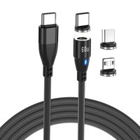 Desain Baru Pabrik Kabel Usb Kustom 60W 27W 18W 3 In 1 Pengisi Daya Cepat Tipe-c Ke Tipe-c Android IPh Kompatibel dengan Semua Ponsel Phon