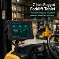 Nueva Tablet PC Robusta de 7 Pulgadas para Montacargas, Capacitiva, Android 13, 1000 Nits, NFC, CANBus, IP67, MIL-STD-810G, para Vehículos, Almacenes y Logística