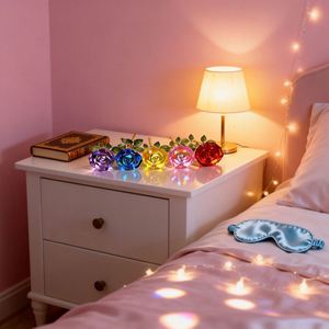 Exquisito Adorno de Rosa Eterna Simulada - Flor de Cristal Vibrante para Decoración del Hogar, Regalo Ideal para el Día de San Valentín y - Product Image 2