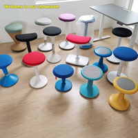 Tabouret ergonomique moderne réglable en hauteur en tissu, siège d'équilibre pour assise active, idéal pour la maison, le bureau, le salon et les bureaux debout