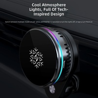 Support de chargeur de voiture magnétique sans fil OEM personnalisé 25W avec ventilateur de refroidissement en métal N52 pour tableau de bord et pare-brise à charge rapide