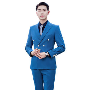 <span class=keywords><strong>Costume</strong></span> pour hommes en tissu de laine, coupe ajustée, costumes pour hommes, affaires, 3 pièces, double boutonnage, <span class=keywords><strong>costume</strong></span> de mariage <span class=keywords><strong>italien</strong></span> pour hommes - Product Image 5