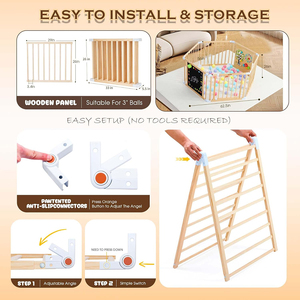 <span class=keywords><strong>6</strong></span> pannelli multiuso lavagna lavagna lavagna pieghevole legno box per il bambino più di 3 mesi con Montessori giocattoli - Product Image 5