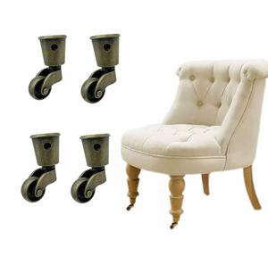 <span class=keywords><strong>Roulettes</strong></span> pivotantes <span class=keywords><strong>vintage</strong></span> en alliage de bronze antique avec roues universelles pour canapés et chaises - Product Image 1