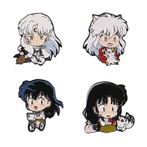 Inuyasha เข็มกลัดโลหะทาสีอะนิเมะญี่ปุ่นแบบหล่อและแกะสลักด้วยเทคนิคการพิมพ์ดิจิตอลสำหรับกระเป๋าเป้สะพายหลังงานฝีมือโลหะ - Product Image 3