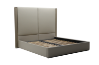 Nouveau lit double italien léger de luxe au design moderne haut de gamme en cuir souple lit super king size