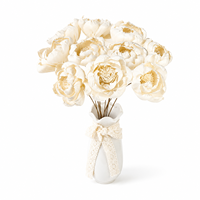 Fleurs de pivoine en bois de Sola écologiques faites à la main de 8 cm pour arrangements de mariage, bouquet de fleurs de Sola, art décoratif Wafa Home