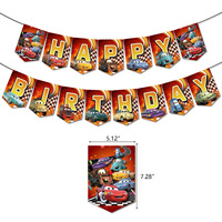 Car Themed Racing Boys Geburtstags feier Dekoration Set Enthält Banner und Latex Ballon Cake Toppers Geburtstags feier Dekor