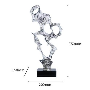Escultura Decorativa de Resina Transparente y Cristal de Lujo Ligero para Entrada de Hotel y Sala de Estar, Decoración Moderna para el Hogar, de China - Product Image 1