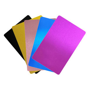 कस्टम 45 मिमी काले धातु व्यवसाय कार्ड 1 मिमी एल्यूमीनियम टिन ब्लैंक यूव मुद्रित 3 डी डिजाइन लोगो लेजर-उत्कीर्ण 'प्यार' टैग मिंगयांग - Product Image 4