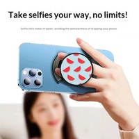 Anneau de bureau magnétique pliable multifonctionnel en ABS avec fixation adhésive 360° °   Support de téléphone portable et tablette pliable