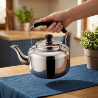Bouilloire sifflante en acier inoxydable de 4 litres, compatible induction, pour usage domestique, idéale pour faire bouillir l'eau