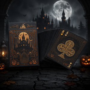 Jeu <span class=keywords><strong>de</strong></span> cartes <span class=keywords><strong>de</strong></span> poker personnalisé avec des illustrations exquises sur <span class=keywords><strong>le</strong></span> thème d'Halloween, cartes à jouer aux couleurs sombres et atmosphériques - Product Image 3