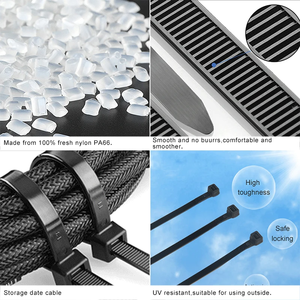 100 قطعة/كيس من روابط الكابلات البلاستيكية النايلون 66 من المصنع - Product Image 3
