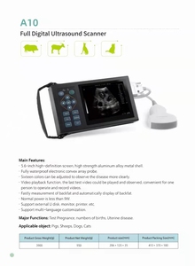 Échographe vétérinaire portable pour test de gestation animale, mesure de la graisse dorsale et de la viande maigre, corps métallique durable pour le bétail - Product Image 6