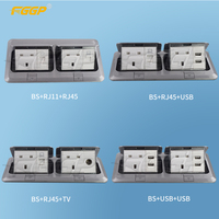 Boîtier de prise de sol RJ45 escamotable certifié GCC Saber pour l'Arabie Saoudite, modèle britannique simple