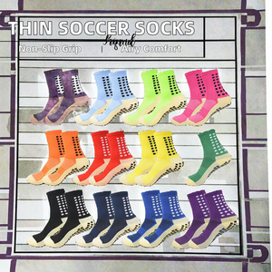 <span class=keywords><strong>Calcetines</strong></span> de Fútbol Personalizables, Delgados, con Agarre, <span class=keywords><strong>Antideslizantes</strong></span>, Deportivos, Tejidos, Cómodos, para Otoño, con Impresión Digital - Product Image 2