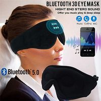 Masque de Sommeil Anti-rides et Nourrissant avec Lumière 3D Musicale Bluetooth 5.3 Sans Fil, Fournitures Premium pour la Santé Oculaire - Vente Flash