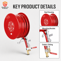 Gulungan Selang Pemadam Kebakaran Manual 3/4 Inci dengan Braket Ayun dan Katup Air untuk Pengendalian Kebakaran Profesional untuk Instalasi Perlindungan Kebakaran