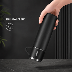 Popular Business 500ml Gift Box Set Portable Stainless Steel Vacuum Insulated <b>Thermos</b> Cup with Spoon 3 Lids - Product Image 2